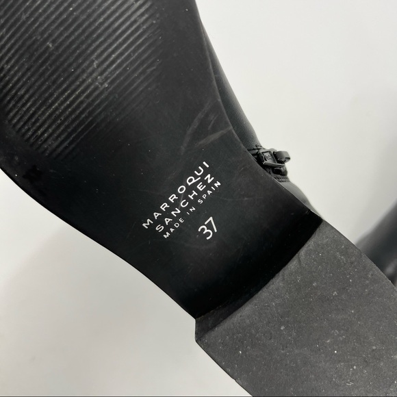 MARROQUI Sanchez black leather ankle boots size 37 eur - Picture 6 of 8